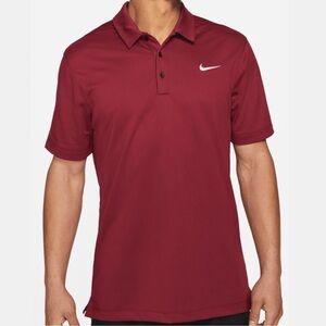 Nike Men's Red Grid Golf Polo Shirt